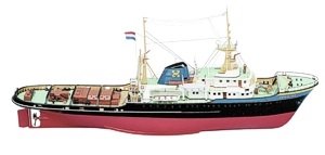 Zwarte Zee 1:90  RC-Baukasten, Länge 90 cm