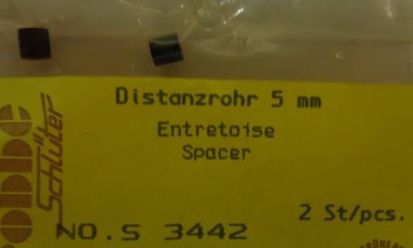 Distanzrohr 5 mm    2 Stück