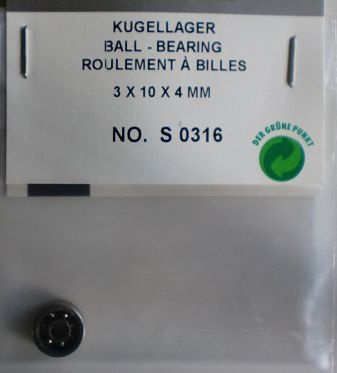 Kugellager  3X10X4   Offen 1S
