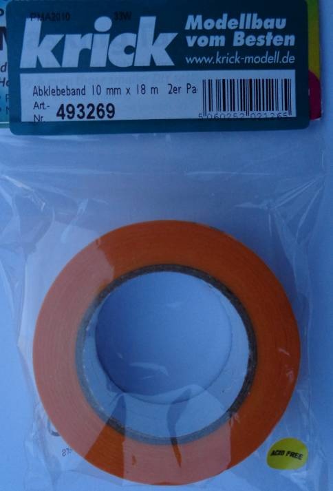 Abklebeband, Breite 10 mm, Länge 18 m, 2 Rollen