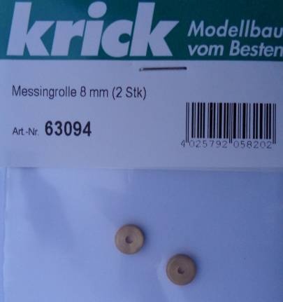 Messingrolle 8 mm (2 Stk)