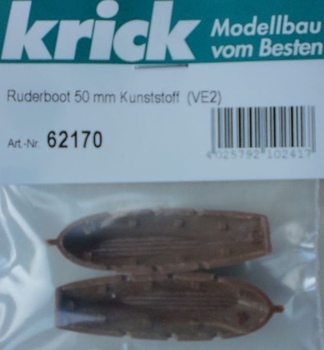 Ruderboote, Länge 50 mm, Breite 15 mm, Kunststoff , 2 Stück