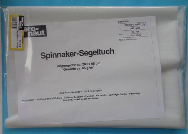 Spezial-Segeltuch, weiss, 200 x 95 cm, Gewicht 65 g/m²
