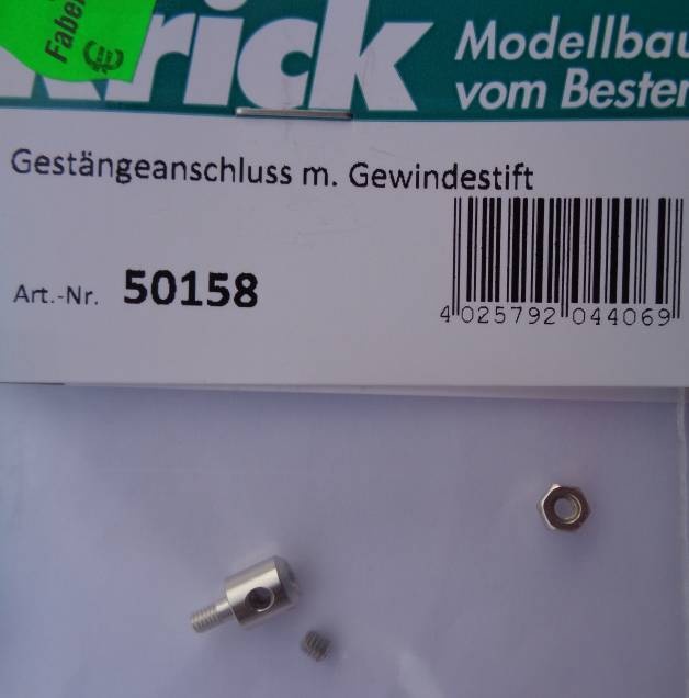 Gestängeanschluß mit Gewindestift