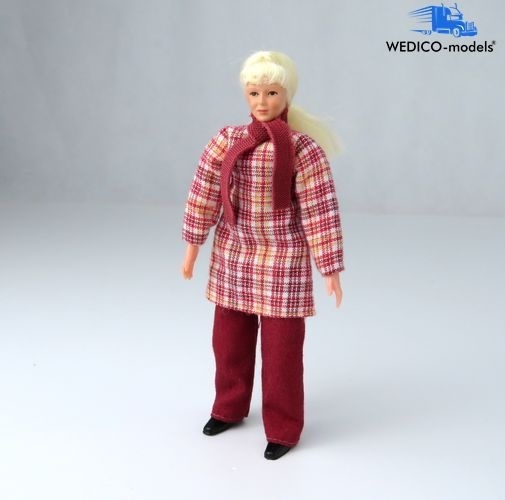 LKW-Fahrerin Julia mit langen Haaren - Biegefigur -