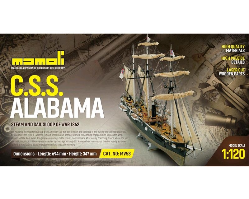 Alabama   Bausatz 1:120 Mamoli, Länge 58,70 cm,
