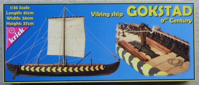 Gokstad  Wikingerschiff 7 Jh.  (Länge 62 cm) -Standmodell-