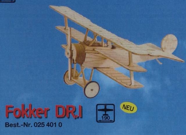 mini-Holzbausatz Fokker DR.I
