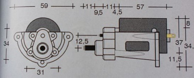 Elektromotor Race 650 (Johnson 6421) mit Getr. M  2,33:1