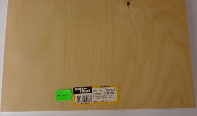Birken-Flugzeug-Sperrholz 600 x 300 x 5,0 mm, 7-fach verl.