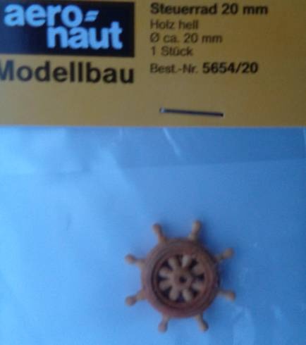 Steuerrad Holz, hell,  Ø ca. 20 mm, 1 Stück