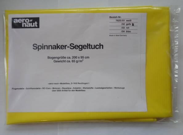 Spezial-Segeltuch gelb,200 x 95 cm, 65 g/m²