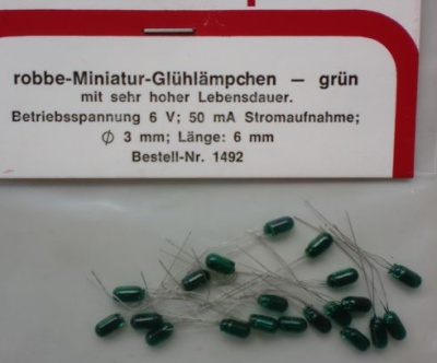 robbe-Miniatur-Glühlämpchen, 20 Stück,  - grün -