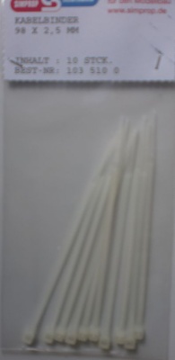 KABELBINDER  98 X 2,5 mm (L x B), 10 Stück