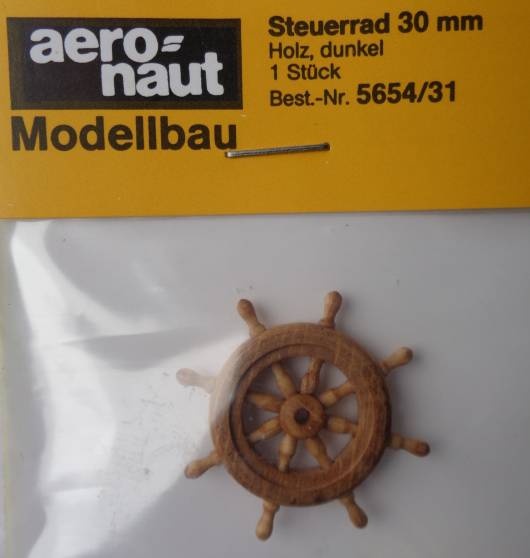 Steuerrad Holz, dunkel,  Ø 30 mm, 1 Stück
