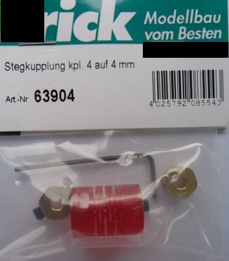 Stegkupplung kpl. 4 auf 4mm