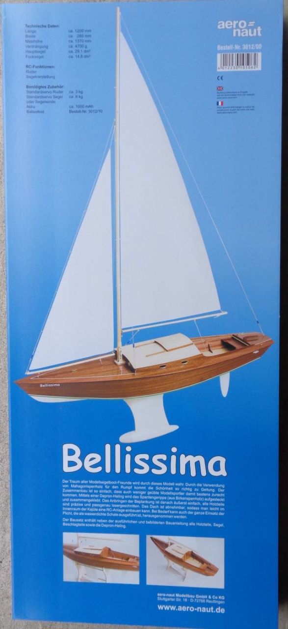 Bellissima Segelboot (Länge ca. 120 cm)