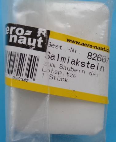 Salmiakstein zum säubern der Lötspitze