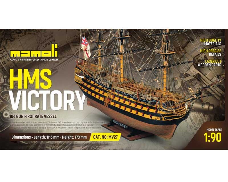 HMS Victory Bausatz 1:90 Mamo, Länge 1,12 m -NEU-