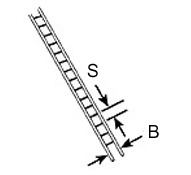 LS-24 Leiter 1:16 (2 Stück)  Bretie 27,8 mm, Länge 380 mm,