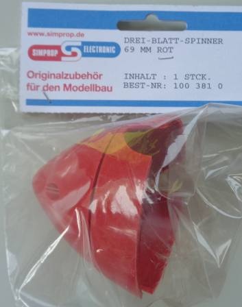 3-BLATT-SPINNER 69 MM, ROT