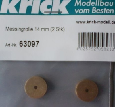 Messingrolle 14 mm (2 Stk)