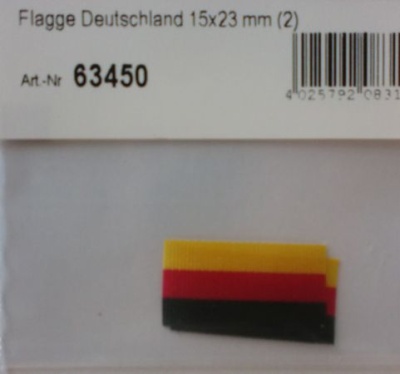 Flagge Deutschland 15x23 mm, 2 Stck.