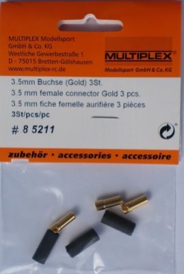 3,5 mm Buchse (Gold) 3St.