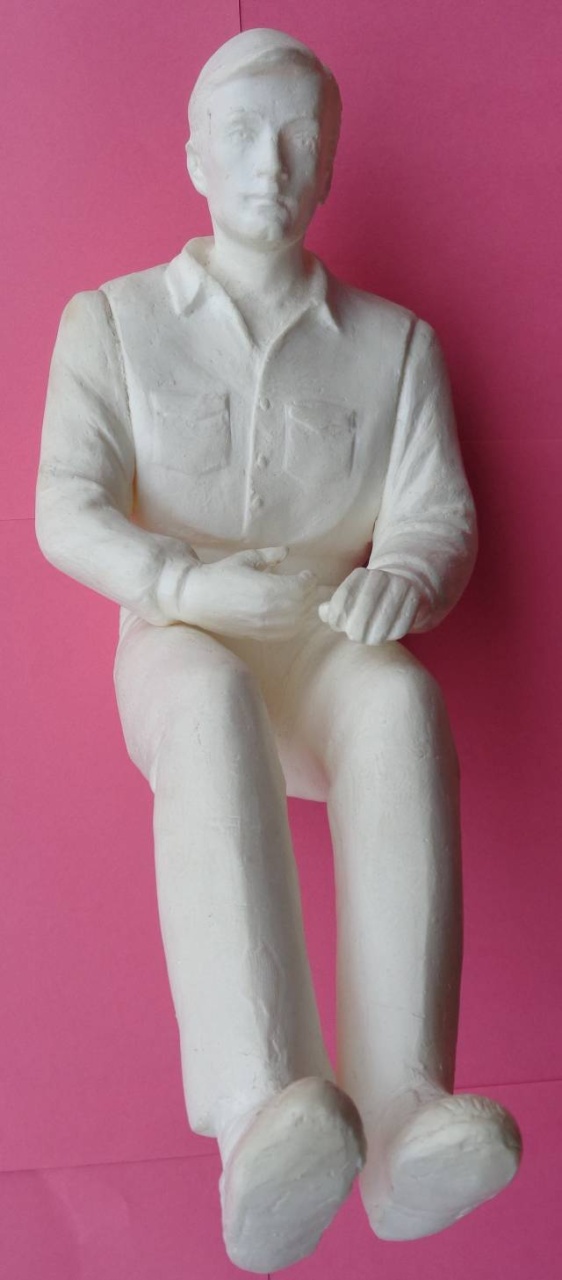 Sport-Pilot, unbemalt, Sitzhöhe ca.19 cm,Sitzlänge ca.19 cm,