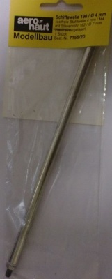 Schiffswelle mit Stevenrohr M4/ 4 x 190 mm -1x vorr. 1.12.23