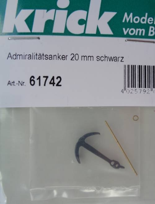 Admiralitätsanker 20 mm schwarz brüniert