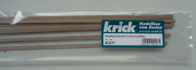 Nussbaumleisten 1x4mm(10STk) -vorrätig /1.7.23 -