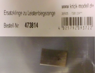 Ersatzklinge zu Leistenbiegezange