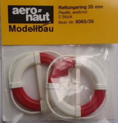 Rettungsringe Ø 35 mm,   weiß/rot