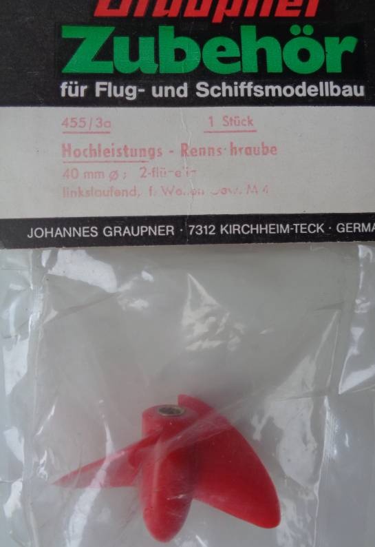 Hochleistungsrennschraube Ø 40 mm, 2-flügelig, linksl.  M  4