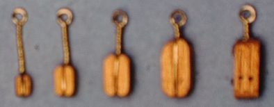 Klumpblock, Holz, 2 Rillen, hell, m.Ring f. Beschlag, 10 mm
