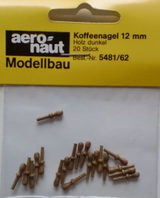 Koffeenägel (Holz), dunkel, 12 mm, 20 Stück