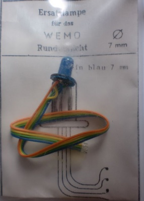 Ersatzlampen für WEMO-Rundumlichtf, Ø 7 mm, klein, blau