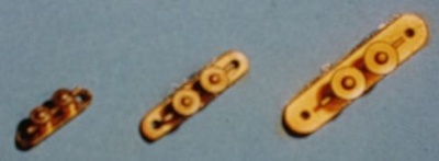 Doppelkreuzpoller, messing, 23 mm lang, 6 Stück
