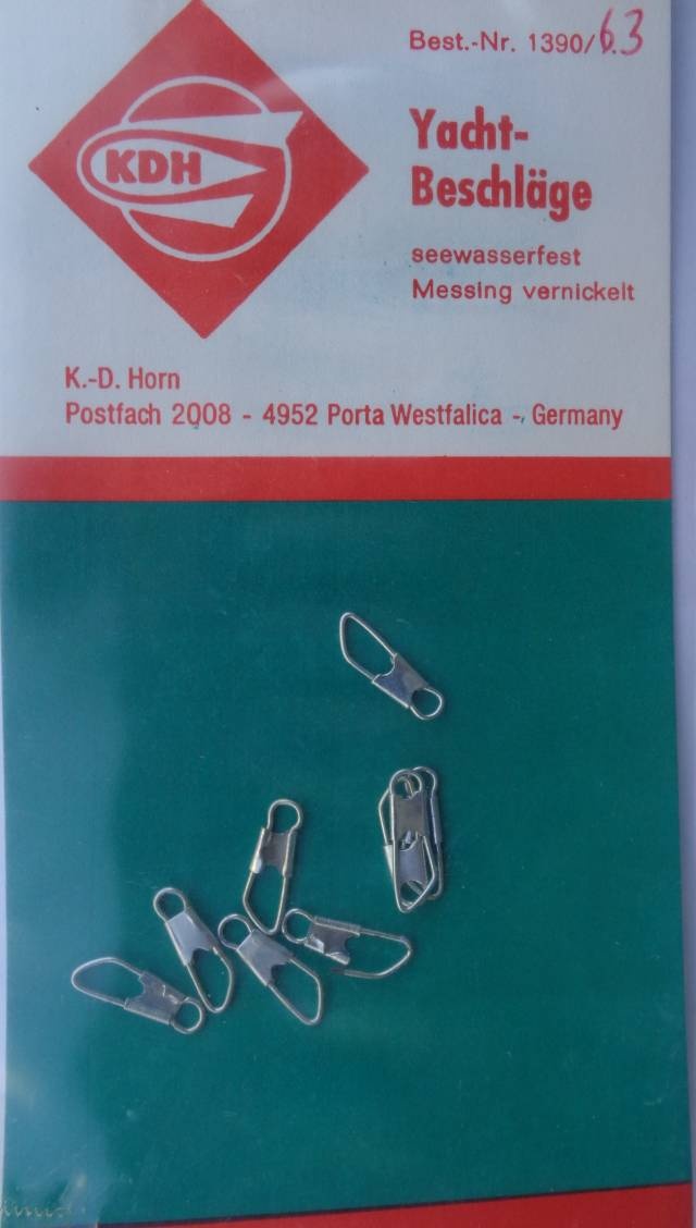 Stahlschließe mit Sicherung, 9 Stück,  - 1x vorrätig /1.8.22
