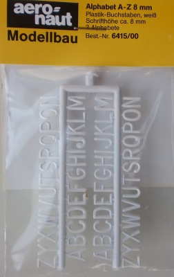 Alphabet Plastik, A - Z 8 mm