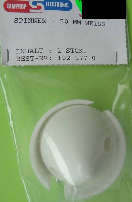 SPINNER 50 MM WEISS,