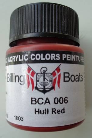 Rumpf rot 22 ml   Billing Boats Acryl Farbe