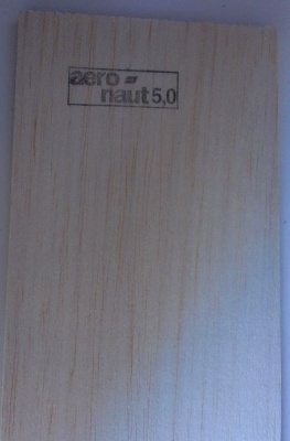 Balsabrettchen 5.0 mm stark, 10 cm breit, 1 m lang