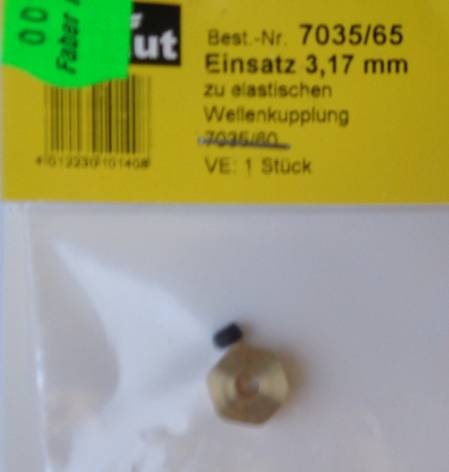 Sechskant-Welleneinsatz, Ø 3,17 mm
