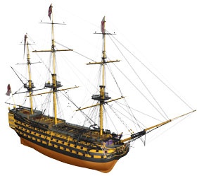 HMS Victory 1:75 Baukasten, Länge 134 cm