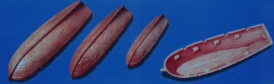 Ruderboote, Länge 70 mm, Breite20 mm, Kunststoff  (2 Stück)