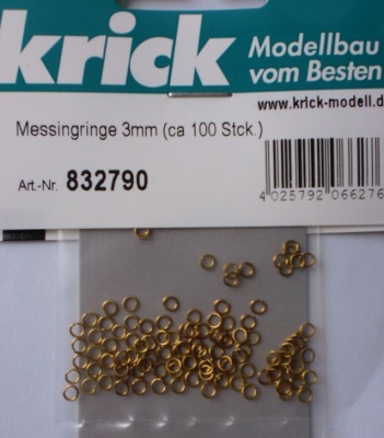 Messingringe 3mm (ca 100 Stck.)