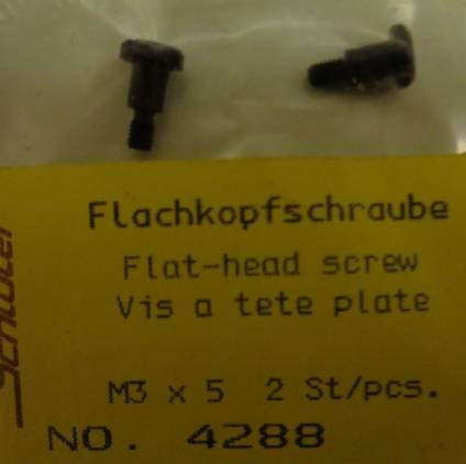 Flachkopfschrauben M 3x5, 2 Stück