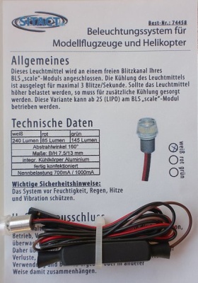 Blitzlampe scale groß weiß (Lumen)